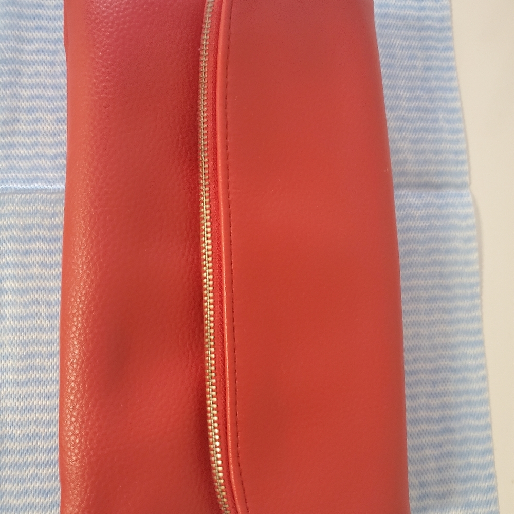 Red fold over clutch